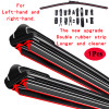 Car Windshield Wiper Blades Universal Soft Double Layer Rubber Frameless Bracketless Brushes Accessories Windscreen Window Front