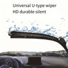 1Pc Automotive Universal U-type Soft Rubber Boneless Wiper HD Quiet Durable Automotive Wiper 16" 18" 19" 21" 22" 24"