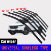 1Pc Car Wiper Blades Universal U-type Soft Rubber Boneless Wiper Durable Reduce Noise Automotive Wiper 16" 18" 19" 21" 22" 24"