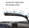 1Pc Car Wiper Blades Universal U-type Soft Rubber Boneless Wiper Durable Reduce Noise Automotive Wiper 16" 18" 19" 21" 22" 24"