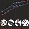 1Pc Car Wiper Blades Universal U-type Soft Rubber Boneless Wiper Durable Reduce Noise Automotive Wiper 16" 18" 19" 21" 22" 24"