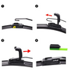 1Pc Car Wiper Blades Universal U-type Soft Rubber Boneless Wiper Durable Reduce Noise Automotive Wiper 16" 18" 19" 21" 22" 24"