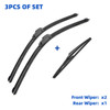 3PCS For LAND ROVER Discovery Sport 2015-2018 26"+20"+12" Front Rear Wiper Blades Windshield Windscreen Window Cutter