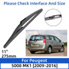For Peugeot 5008 MK1 2009-2016 30"+28"+11" Front Rear Wiper Blades Windshield Windscreen Window Cutter Accessories 2015 2016