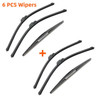 3PCS Car Wiper for Mazda 2 Demio DY 2002-2007 Front Rear Windshield Windscreen Wiper Blade Rubber Accessories