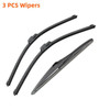 3PCS Car Wiper for Great Wall FLORID 2008-2011 Front Rear Windshield Windscreen Wiper Blade Rubber Accessories