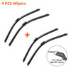 Car Front Windshield Wipers For Fiat 500 500C 2009-2016 Wiper Blade Rubber 24"+14" Car Windshield Windscreen Accessories