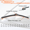 3PCS Car Wiper for Hyundai Santa Fe DM 2012-2017 Front Rear Windshield Windscreen Wiper Blade Rubber Accessories