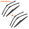 3PCS Car Wiper for Hyundai Santa Fe DM 2012-2017 Front Rear Windshield Windscreen Wiper Blade Rubber Accessories