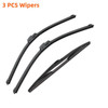 3PCS Car Wiper for Peugeot 406 Estate 1996-2004 Front Rear Windshield Windscreen Wiper Blade Rubber Accessories