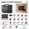 ANCEL X7 HD Heavy Duty Truck Diagnostic Tool TPMS D-P-F Regen ABS SAS ECU Oil Reset Full System OBD2 Truck Scanner 24V/12V Cars