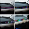 Car LED Ambient Light USB 64 Colors Acrylic Strips 110cm Full Colors RGB Car Interior Hidden App Remote Control Atmosphere Lamp