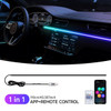 Car LED Ambient Light USB 64 Colors Acrylic Strips 110cm Full Colors RGB Car Interior Hidden App Remote Control Atmosphere Lamp