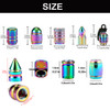 AUTCOAT 4Pcs/Set Multicolor Tire Valve Stem Caps, Universal Stem Covers for Cars, SUVs, Bike and Bicycle, Trucks, Motorcycles
