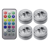 Wireless Adhesive LED Car Interior Ambient Light Remote Control Decoration Auto Roof Foot Atmosphere Lamp with Battery Colorful