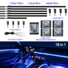 18 In 1 Full Color Streamer Car Ambient Lights RGB 64 Color Universal LED Interior Hidden Acrylic Strip Symphony Atmosphere Lamp