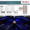 Universal Symphony Car Ambient Lights 64 RGB Car Interior Acrylic Light Guide Fiber Optic Car Decoration Atmosphere Light 18 in1