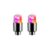 4Pcs Colorful LED Wheel Lights Car Tire Valve Caps Neon Light Bulb Universal Car Motorcycle Bicycle Valve Cover Auto Exterior