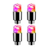 4Pcs Colorful LED Wheel Lights Car Tire Valve Caps Neon Light Bulb Universal Car Motorcycle Bicycle Valve Cover Auto Exterior