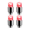 4Pcs Colorful LED Wheel Lights Car Tire Valve Caps Neon Light Bulb Universal Car Motorcycle Bicycle Valve Cover Auto Exterior