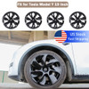 4PCS Blade Symmetry Design Hub Cap Fit for 2021-2023 Tesla Model Y 19 Inch Wheel Cover Replacement Retrofit Parts Full Cover