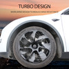 4PCS Blade Symmetry Design Hub Cap Fit for 2021-2023 Tesla Model Y 19 Inch Wheel Cover Replacement Retrofit Parts Full Cover