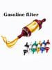 8mm Motorcycle Inner Fuel Filter Gasoline Filters + 40CM Petrol Fuel Line Hose + 4 Clips Moto Scooter Dirt Bike