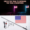 Colorful 1/2 Feet Car Decoration Off-Road Motorcycle Light UTV ATV Antenna Navigation Flagpole Spriral Led Whip Lights With Flag