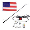 Colorful 1/2 Feet Car Decoration Off-Road Motorcycle Light UTV ATV Antenna Navigation Flagpole Spriral Led Whip Lights With Flag