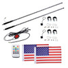 Colorful 1/2 Feet Car Decoration Off-Road Motorcycle Light UTV ATV Antenna Navigation Flagpole Spriral Led Whip Lights With Flag