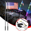 Colorful 1/2ft Car Decoration Off-Road Motorcycle Light Lights Antenna UTV ATV Whip Flagpole Navigation Flag Led Spriral Wi E6E1