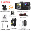 3 Channel Dash Cam Rear View Camera W/ IR Night Vision Loop Recording & 3" IPS Screen 1080P 3 Camera Car DVR car accessory