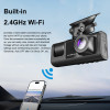 3 Channel WiFi Dash Cam for Cars Camera 1080P Video Recorder Rear View Camera for Vehicle Car DVR Car Accessory Free Mirror