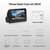 70mai Dash Cam A810 UHD 4K 150FOV Built-in GPS ADAS 24H Parking Motion Car DVR 70mai A810 HDR Dual-Channel Route Tracking