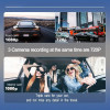 Dash Cam for Cars WIFI APP Car DVR 3 Channel Front Camera Video Recorder Rear View Camera for Vehicle Black Box Car Assecories