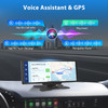 Podofo 10.26" Dash Cam Rearview Camera Carplay & Android Auto Smart Player With Voice Control Car DVR BT FM Mirror Monitor