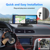 Podofo 10.26" Dash Cam Rearview Camera Carplay & Android Auto Smart Player With Voice Control Car DVR BT FM Mirror Monitor
