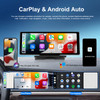 Podofo 10'' Dash Cam Rearview Camera Carplay & Android Auto 2.5K Video DVR Navigation Recorder Dashboard Car Mirror 24H Park AUX