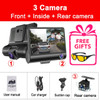 3 Channel Car DVR 1080P Dash cam for cars 4lnch Video recorder Rear View Camera for vehicle Black Box Car Assecories