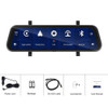 Podofo Mirror Camera for Car Touch Screen Video Recorder Rearview mirror Dash Cam Front and Rear Camera Voice Control Mirror DVR