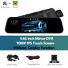 Podofo Mirror Camera for Car Touch Screen Video Recorder Rearview mirror Dash Cam Front and Rear Camera Voice Control Mirror DVR