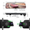 Acceo Car Dvr 10 Touch Screen Dash Cam Dual Lens Auto Registrar Stream Mirror Camera Whit Rearview Camera Night Vision Black Box