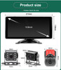 10.36 inch Touch 4 Channels Split Screen Car MP5 DVR Recorder Monitor With AHD Backup Camera For RVs/Truck/Bus/Pickups/Trailer