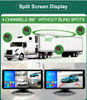 10.36 inch Touch 4 Channels Split Screen Car MP5 DVR Recorder Monitor With AHD Backup Camera For RVs/Truck/Bus/Pickups/Trailer