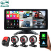 10" Touch Screen WiFi Wireless Apple Carplay and Android-Auto Car GPS Multimedia Monitor with AHD1080P Car Camera for Truck/Bus