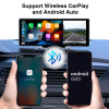 Grandnavi 4K Car Dash Cam Carplay Android Auto Video Recorder DVR Navigation Voice Control WIFI FM Dashboard Dual Lens Rearview