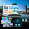 10.26" 2K ADAS Rear View Mirror Camera Wireless CarPlay & Android Auto Dash Cam AUX BT FM GPS Navigation Dashboard Car DVR