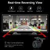 JMCQ 10.26" Dash Cam 4K 2160P Rearview Camera Carplay & Android Auto GPS Navigation with Voice Control Car DVR BT FM Monitor