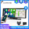 AMPrime 10.26'' Car Mirror Video Recorder Wireless Carplay & Android Auto Car DVR Dash Cam Rearview Camera GPS Monitor Dashboard AMPrime 10.26'' Car Mirror Video Recorder Wireless Carplay & Android Auto Car DVR Dash Cam Rearview Camera GPS Monitor Dashboard