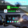 Jansite Motorcycle DVR IPS Screen Registrar Wireless Carplay & Android auto IP67 Waterproof Moto Camera Dash cam Bluetooth 5.0